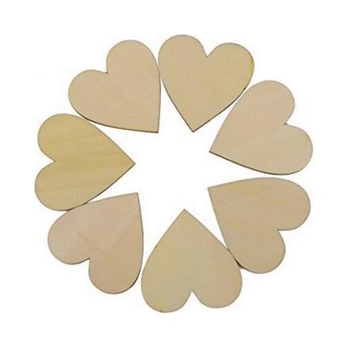 50*100 pcs New Arrive 100 pcs pack Mini Wooden Love Heart Shapes Gift Making Decor Scrapbooking Craft Card 20x20mm Wood Craft
