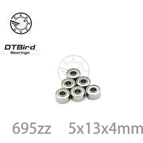 ABEC-5 10pcs 695ZZ 695 ZZ 695-2Z 5*13*4mm Metal Shielded Skate Bearing Steel Radial Deep Groove Ball Bearing R-1350zz 5x13x4 MM