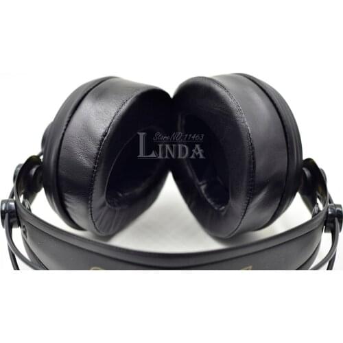 100MM Angle Genuine Leather Ear Pads Cushion For AKG Beyerdynamic Headphone 10cm