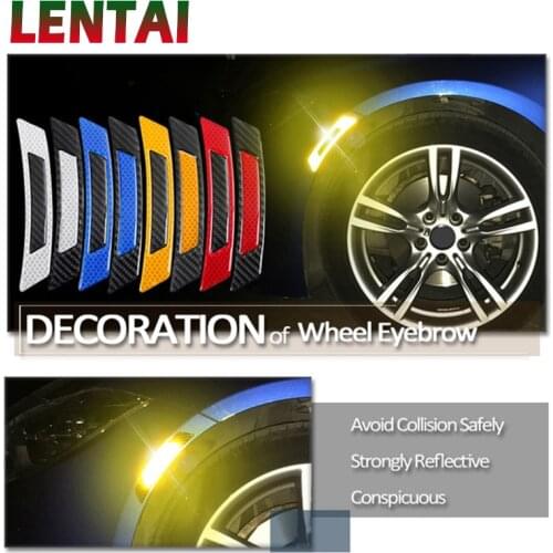 LENTAI For Chevrolet cruze captiva aveo Mercedes benz w204 w203 w211 Audi a3 a4 b6 1Set Auto Car Door Wheel Eyebrow 3D Stickers
