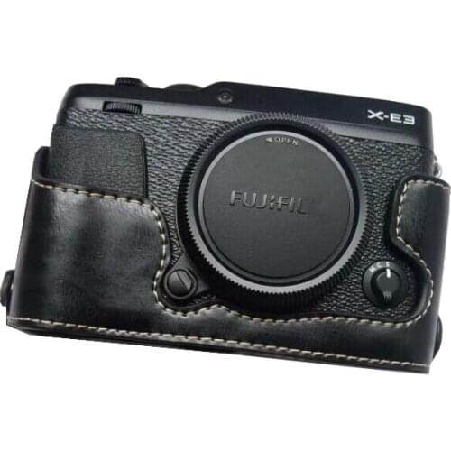 PU Leather half case Cover Camera Bag For FujiFilm XE3 X-E3 XE2 XE1 X-E2 X-E1 E3 E2 SLR Body Set with battery bottom opening