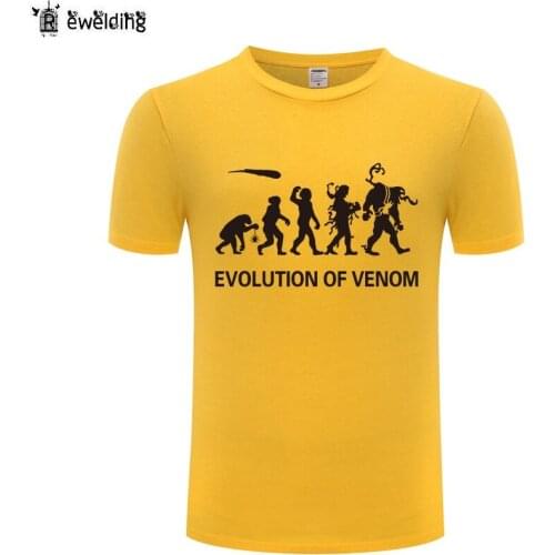 Evolution Of Venom Printed T Shirt Men Funny Cotton Short Sleeve Tshirt Streetwear Novelty Fitness Man T-Shirt Tops Tee Big Size