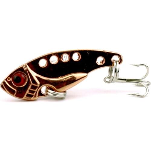 HENGJIA 1PC Metal VIB Lures Vibrations Spoon Lure 3.2G 3.5CM Sinking Wobble Bass Fishing Bait