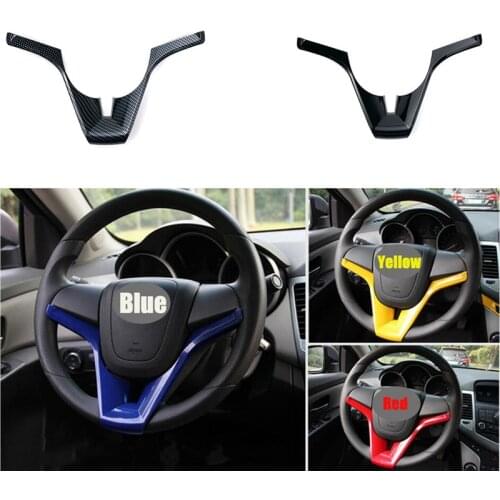 For Chevrolet Cruze Sonic Trax Tracker ONIX AVEO Orlando Car Styling Steering Wheel Trim Cover Chrome Sticker Accessories