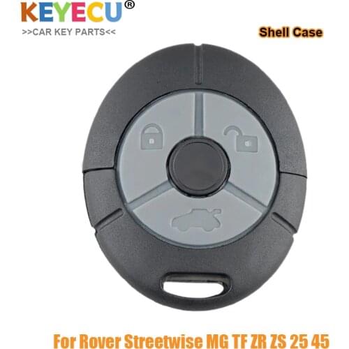KEYECU Remote Control Car Key Shell Case Cover for Rover Streetwise MG TF ZR ZS 25 45 2003 2004 2005, Replacement Fob 3 Buttons