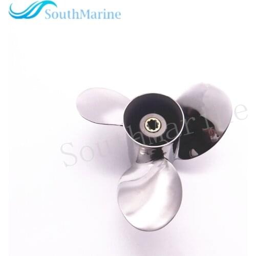 Boat Motor Stainless Steel Propeller 9 1/4x11-J for Yamaha 9.9HP 15HP Outboard Engine 9 1/4 x 11 -J 63V-45943-10-00 63V-45943-00