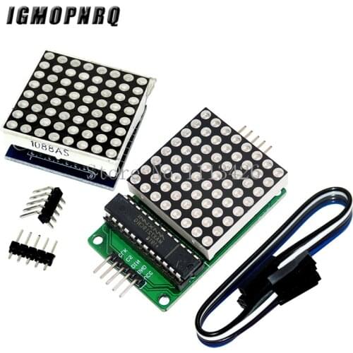 MAX7219 Dot Led Matrix Module MCU LED Display Control Module 5V Interface Module 8 x 8 Output Input Common Cathode