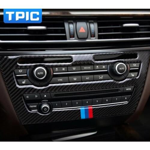 For bmw f15 f16 Carbon Fiber Car CD Control Panel Stickers CD Panel Frame Decorations Refit Panel Decoration X5 X6 Car Styling