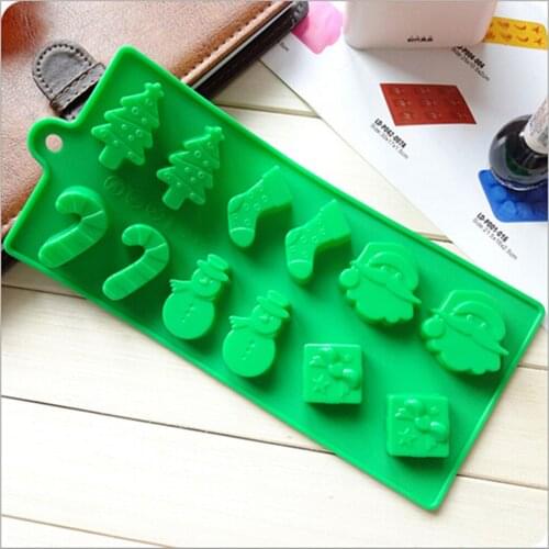 New Arrival Hot Sale Silicone Cake Mould Chocolate Moulds Snowman Christmas Tree Wand Socks Cookie Molds Baking & Pastry Tools