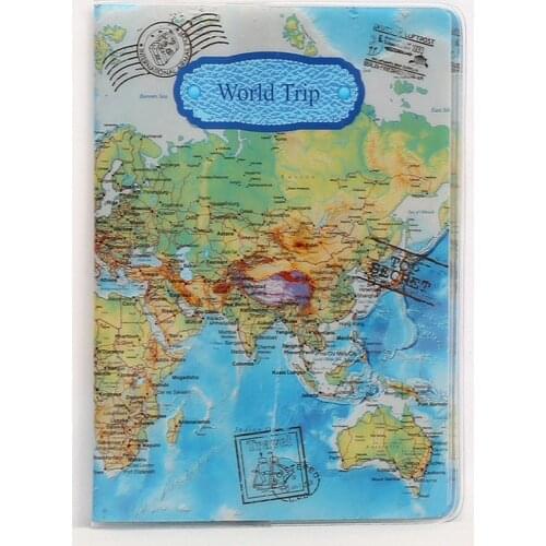 Travel Waterproof Fashion Passport Cover For Women New PVC Unisex Card Busines Passport Documents Holder Wallet Purse Bag