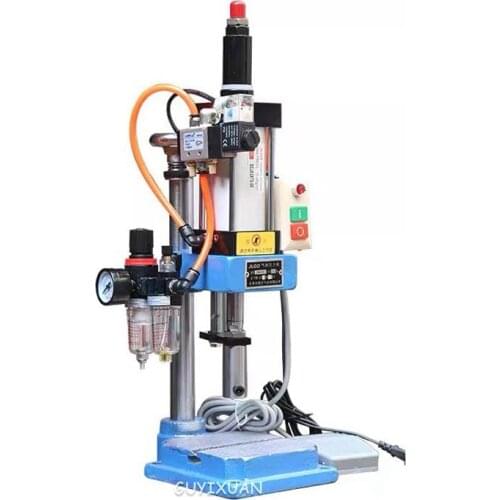 Pneumatic Punching Machine Hand Press Machine Adjustable Force 200KG Pneumatic Puncher 110V/220V Single Column