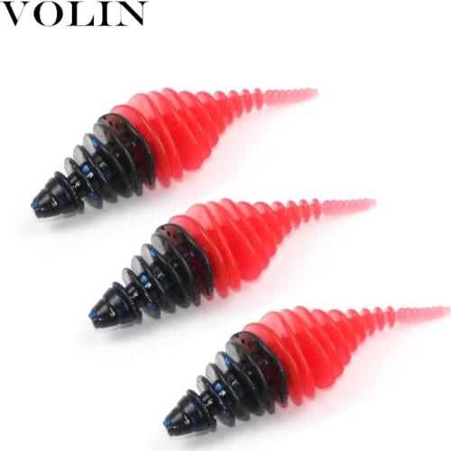 VOLIN NEW 10pcs Carp Fishing Lure 50mm 1.5g Silicone Bait Rubber Artificial Fake Bait Fishing Baits Shad Wobblers Swimbait