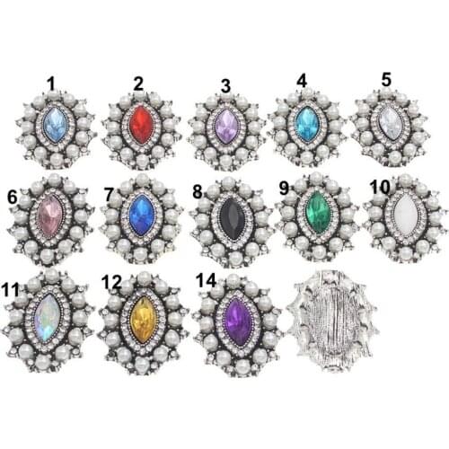 32mm Wholesale Oval Rhinestone Plating Flatback Snap Button Clothes Decoration Botton DIY Sewing Supplies Botones Clothing 10pcs