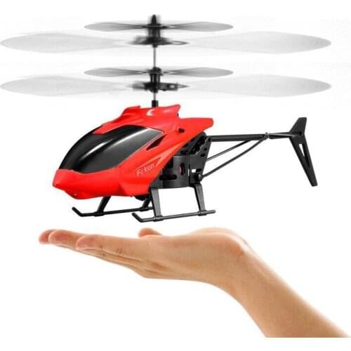 Hand Induction Remote Control Helicopter With Light Kid Toy Cool Boy Gift