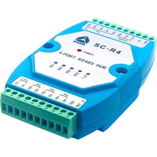 SC-R4 industrial RS485 four-port hub 232 to 4-port RS485 module connector bus intelligent protection