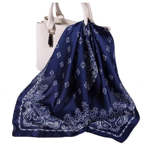 70*70CM Cashew Scarf Scarf Small Scarf Small Silk Scarf Female Wild Korean Headscarf Work Professional Scarf Wholesale