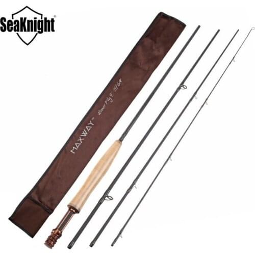 SeaKnight MAXWAY HONOR 5/6# 2.7M Fly Fishing Rod Hard Carbon Rod 4 Sections Super Light 97g Fly Rod Fast Action Fishing Tackle