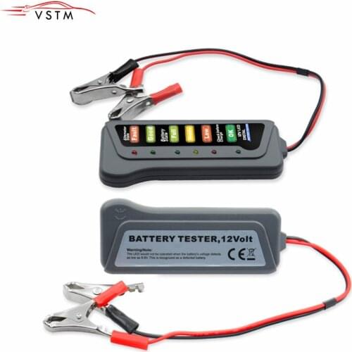 With 6 LED light Display Battery Tester Digital Capacity Tester Checker For 12V Battery Power Supply Tester Measuring Instrument