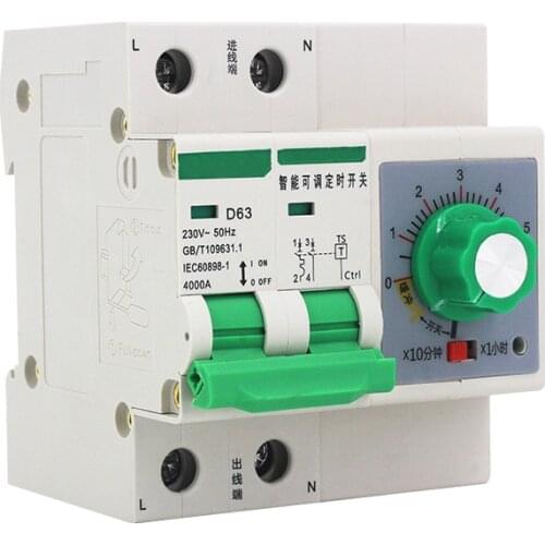 Circuit break with timing function 32A,63A countdown circuit breaker with time function 0-60 minutes 0-6 hours timer switch