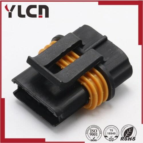 High Quality 2Pin Female Sealed Connectors For Inline Fuse Wiring Automotive Black Connector 12103172 12033769