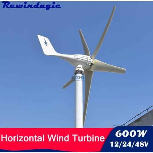 500W 600W DC 12V 24V 48V High Efficient Wind Turbine Generator Windturbine Home Low Wind Speed Windmill with Free Controller
