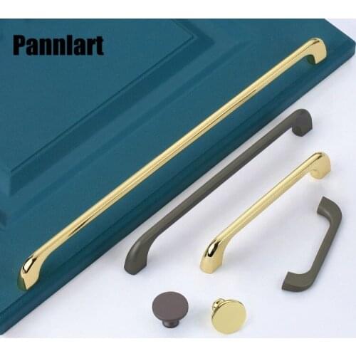 Pannlart 1 Pc New Nordic Light Luxury Furniture Handles Gold Color Kitchen Cabinet Dresser Knobs Drawer Pulls Furniture Handle