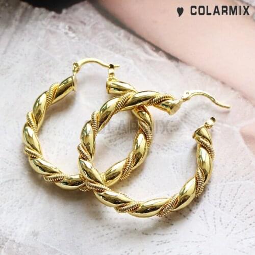 10 Pairs Big hoop Twist metal Circle fashion jewelry for women 51072