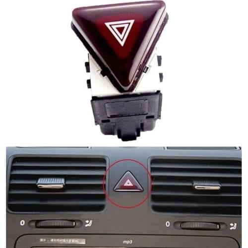 18G 953 509 Red Hazard Warning Flash Switch Button Emergency Switch for Jetta Golf Rabbit MK5 2004-2011