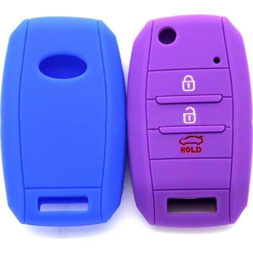 3 4 Button Fit For Kia Sportage Cerato Optima k5 Rio Carens Rondo Cee'd Picanto k2 Soul Sorento Ski Silicone Key Cover Case Fob
