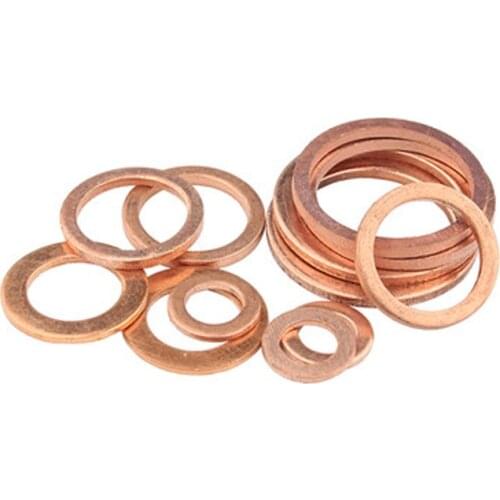 30pcs 7mm 8mm 9mm inside diameter ultra thin copper washers gaskets meson metal washer cuprum gaskets 11mm-21mm OD 1mm thick