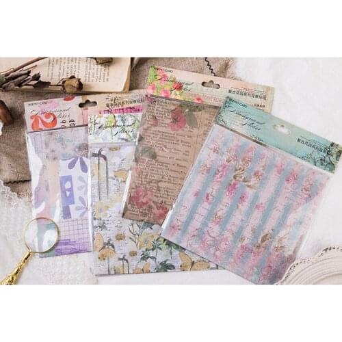 8pcs/lot Lovely Retro garden series Decorative Stickers DIY Scrapbooking Diary Album Stick Label Party Decor