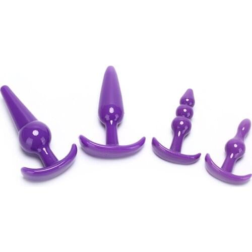 4PCS/1PCS Butt Plug Anal Dildo Erotic Anal Toys For Woman Men Prostate Massager Adult Gay Silicone Anal Plug Beads Sex Toys