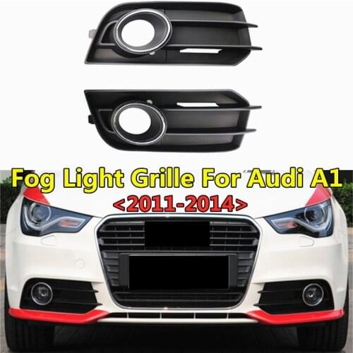 Car Front Bumper Racing Grills ABS Black Fog Light Grille For Audi A1 2011 2012 2013 2014 Fog Lamp Frame OEM 8X0807681A/682A