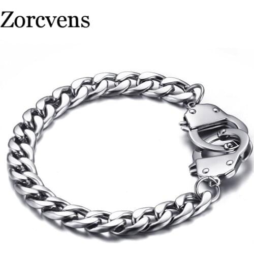 Modyle Handcuff Bracelet for Women / Men Promise Jewelry Stainless Steel Chain High Quality