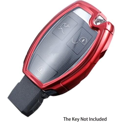 Car Key Case Cover PC+TPU Key Fob Shell Holder Protector Keychain Bag for Benz 23GC