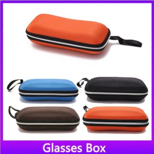 New Portable Reading Eyeglasses Case Hard Zipper Sunglasses Box Travel Pack Fashion Glasses Bag Eyewear Cases Bags Accessories