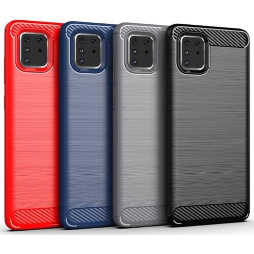 For Samsung Galaxy Note 10 Lite Case Luxury Carbon Fiber Skin Soft Silicone Cover Case For Samsung Note 10Lite Note10 Phone Case