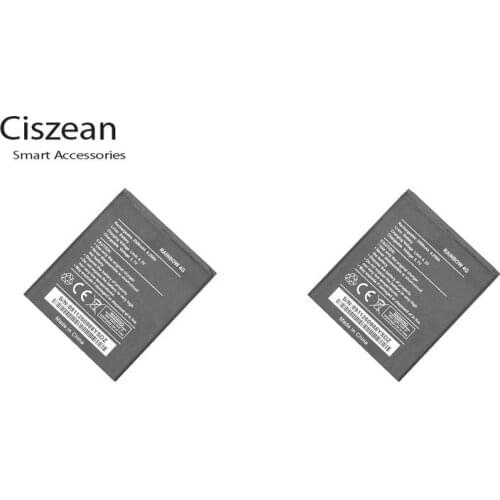 Ciszean 2x New 3.7V 2500mAh Replacement Rainbow4g Battery For Wiko RAINBOW 4G Batterie Bateria Cell Phone Batteries