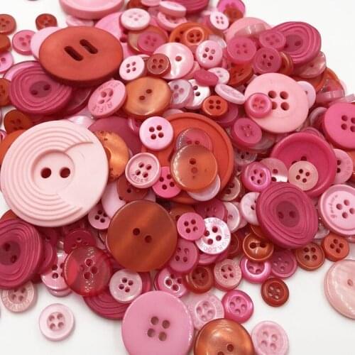 D-pink 50 Gram DIY Making Hand Knitting dolls clothing Buttons Resin Promotions Mixed Sewing Scrapbook PT231