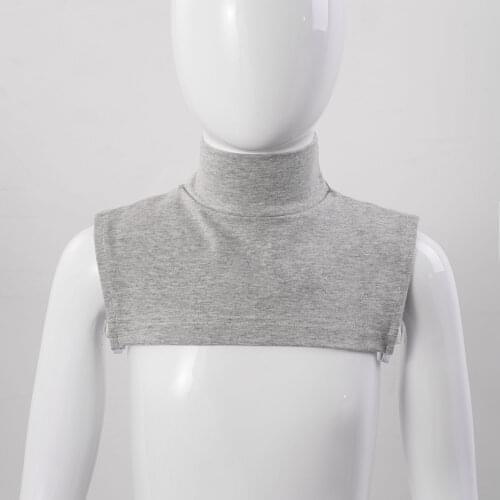 Kids Boys Girls Fall Winter Neck Warmer Cotton Fake Collar Detachable False Half Top Mock Dickey Collar Turtleneck Faux Neckline