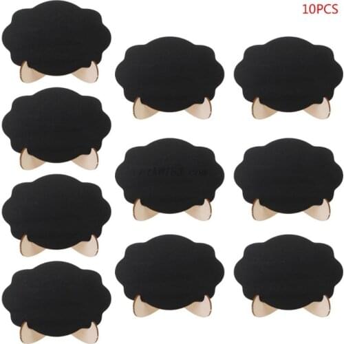 10pcs Wooden Mini Blackboard Cloud Shape Table Sign Memo Message Stand Chalk Board Wedding Party Decoration Supplies