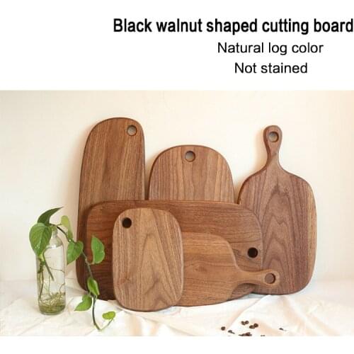 Japanese-style black walnut shaped breadboard, solid wood chopping board, chopping board, kitchen gadgets knives accessories