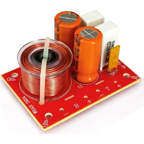 80W2Way DIY Speaker Filter Circuit HIFI Audio Treble Bass Frequency DividerHomeTheater Stereo Crossover Filters For 4-8Ω Speaker