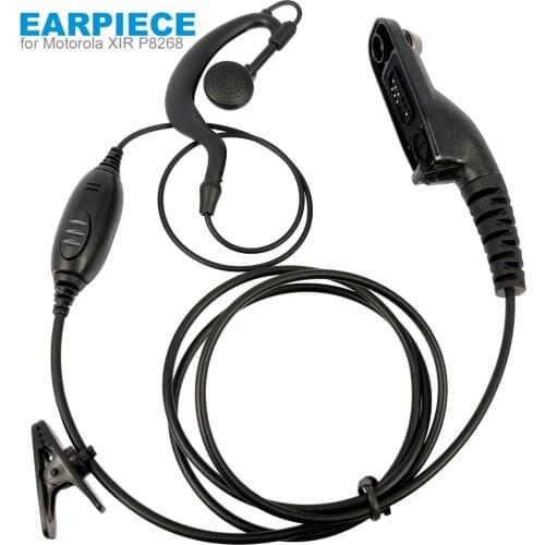 PTT Earpiece Headset Mic for Motorola Xir P8268 P8668 APX6000 APX7000 APX2000 DP3400 DP3600 DP4400 DP4800 DGP6150 Walkie Talkie