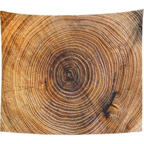 Tapestry Dark Wood Showing Top Cut of Tree Trunk Rings Tapestries Wall Hanging for Living Room Bedroom Dorm
