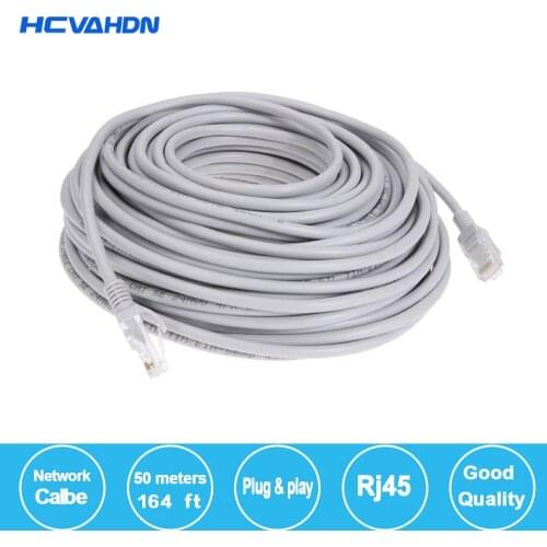 HCVAHDN 1pcs 50M 164ft cat5 Ethernet Network Cable RJ45 Patch Outdoor Waterproof LAN Cable Wires For CCTV POE IP Camera System