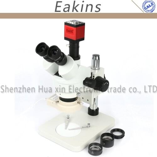 13MP HDMI/VGA Microscope Camera 3.5-90X Simul-Focal Continuous Zoom Trinocular Stereo Microscope+ Auxiliary Objective Lens