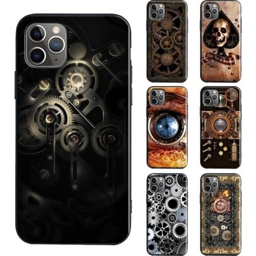 Steampunk Gear Mechanical TPU Case For iPhone 11 12 Pro Max mini XR X XS Max 6S 7 8 Plus SE 2020 Cover Funda