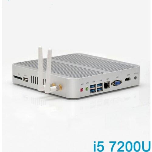 Intel Core i5 7200U Mini PC Windows 10 7th Gen Kaby Lake Fanless Mini Computer with 4K HD Graphics 620 300M Wifi VGA HDMI TV Box