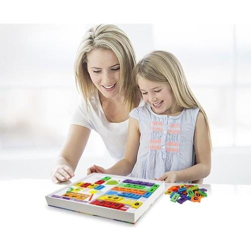 English Spelling Learning Box Matching Letter Kids Educational Learning English Word Puzzles Toy Alphabet Code Word Cards